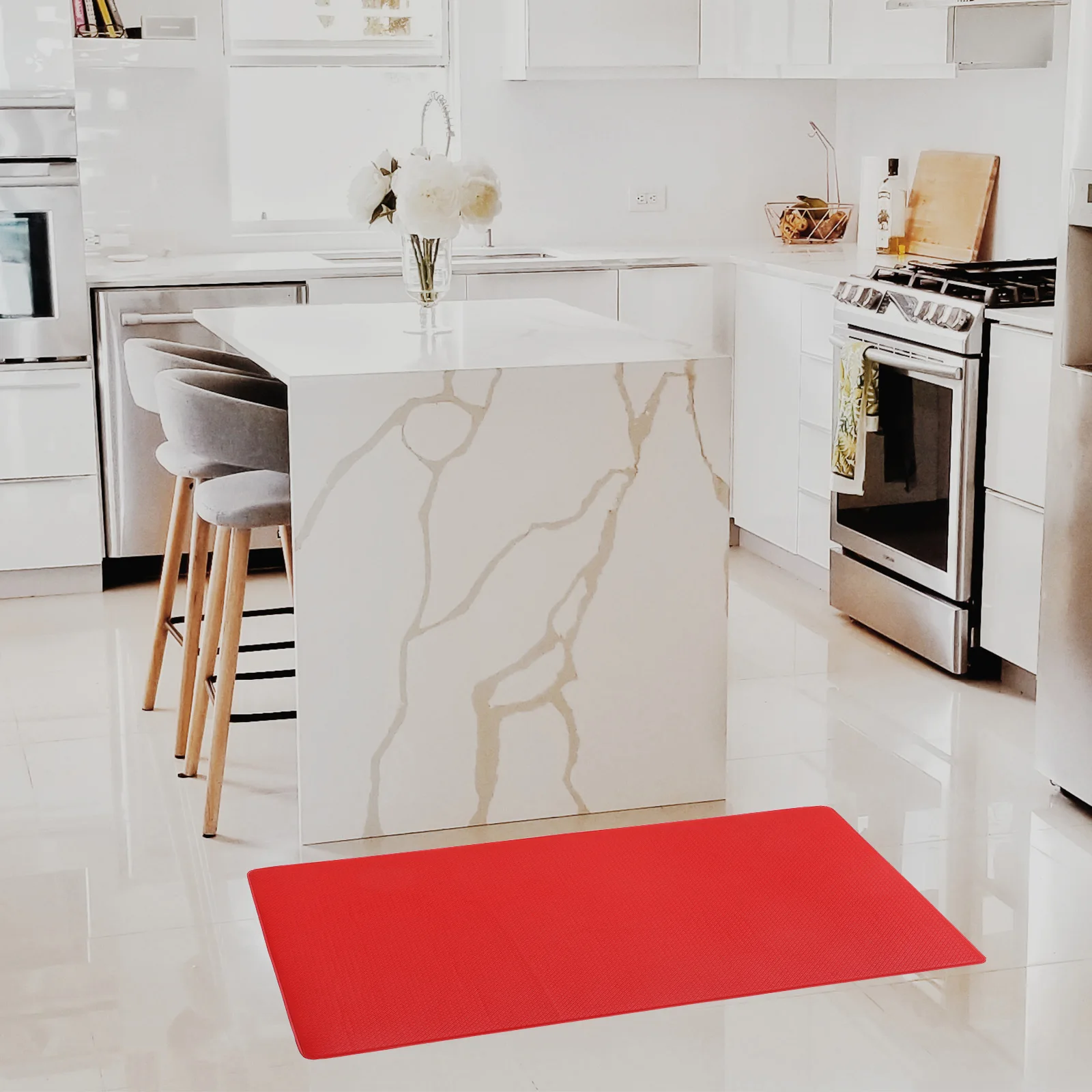 

Non-Slip Kitchen Mat Thickened PVC Rug for Entrance Dining Room Anti-Slip Floor Pad Practical Household Kitchen Mat