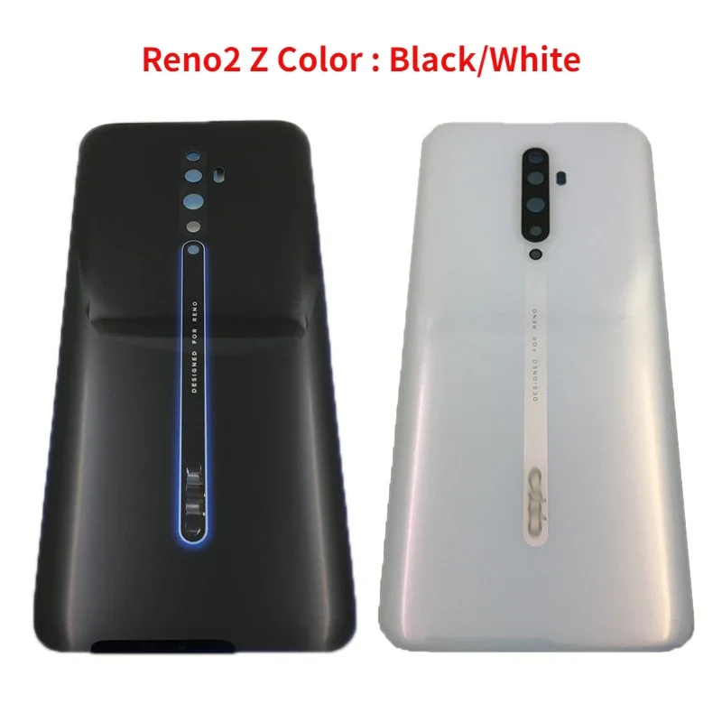 Back Glass For OPPO Reno 2 Reno2 Z F Back Battery Cove Rear Door Housing Back Case  Replacement Part