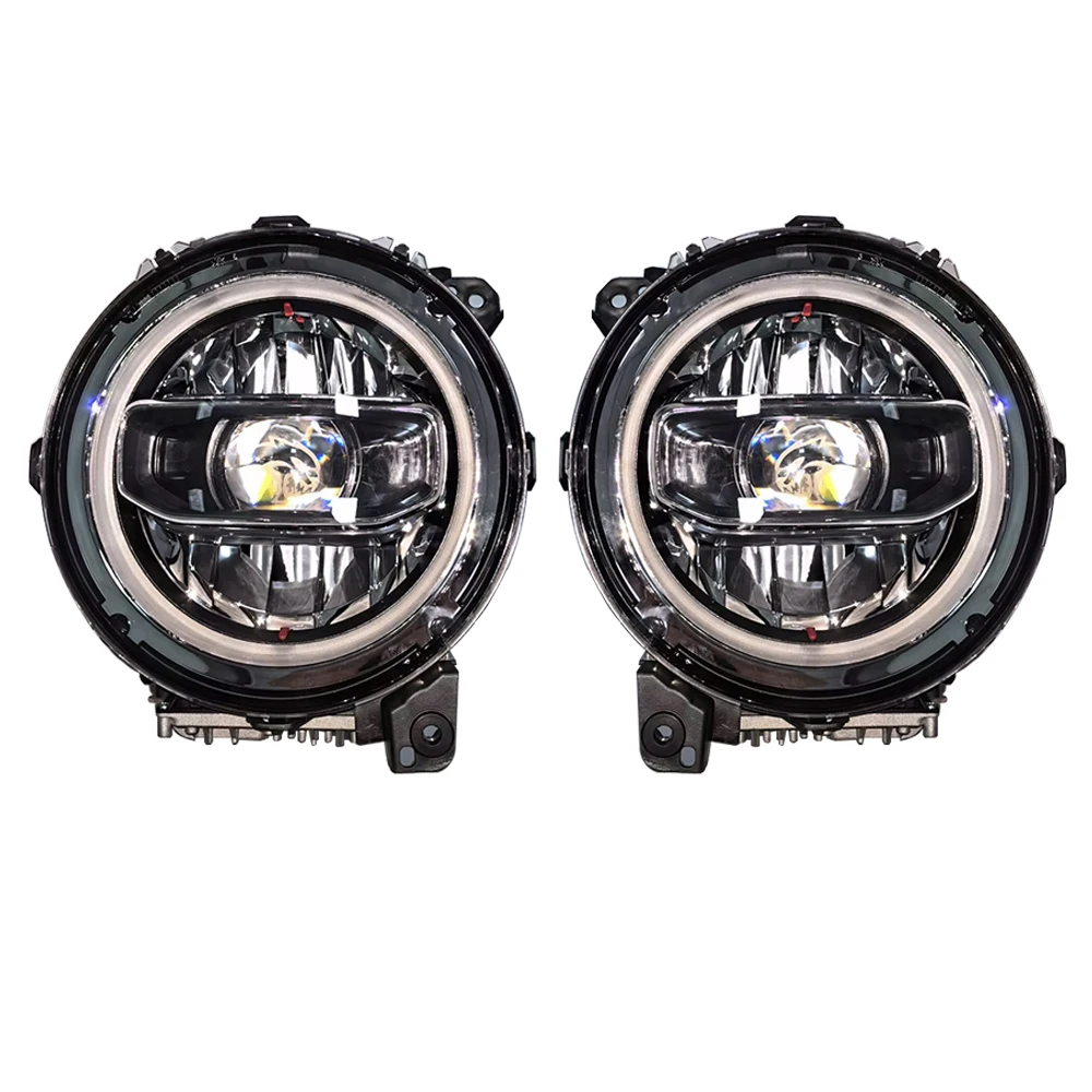 1 Pair 9 Inch RFB LED Headlights Mobile Control For Jeep Wrangler JL 2018+ JL1312