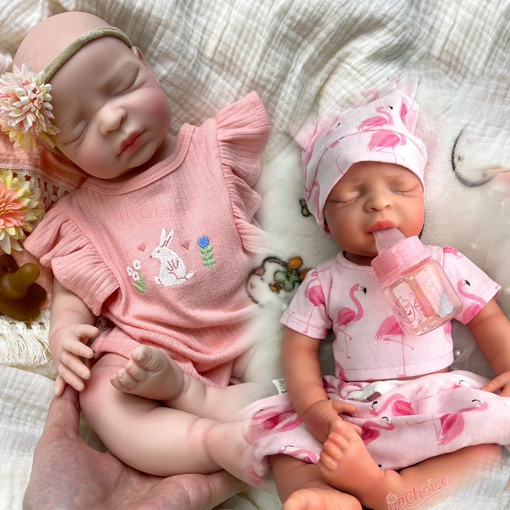 

44-сантиметровая кукла-реборн из цельного силикона, реалистичная девочка с ручной росписью и видимыми венами, новорожденная, как живая, для снятия тревоги