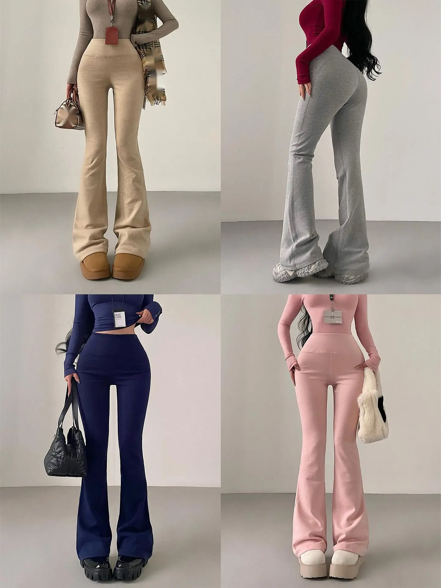 Pure Desire Style High Waist Double-Sided Velvet Flared Leg-Lengthening Casual Pants Fashion Sexy Women Pants 2025 New 3ZPQ