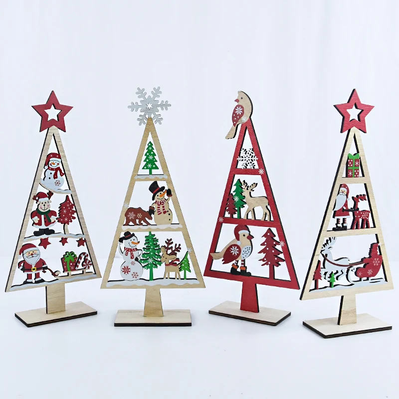 

Christmas Tree Wood Signs Santa Claus Xmas Tree Hanging Ornament Merry Christmas Decorations For Home Navidad 2025 New Year Gift
