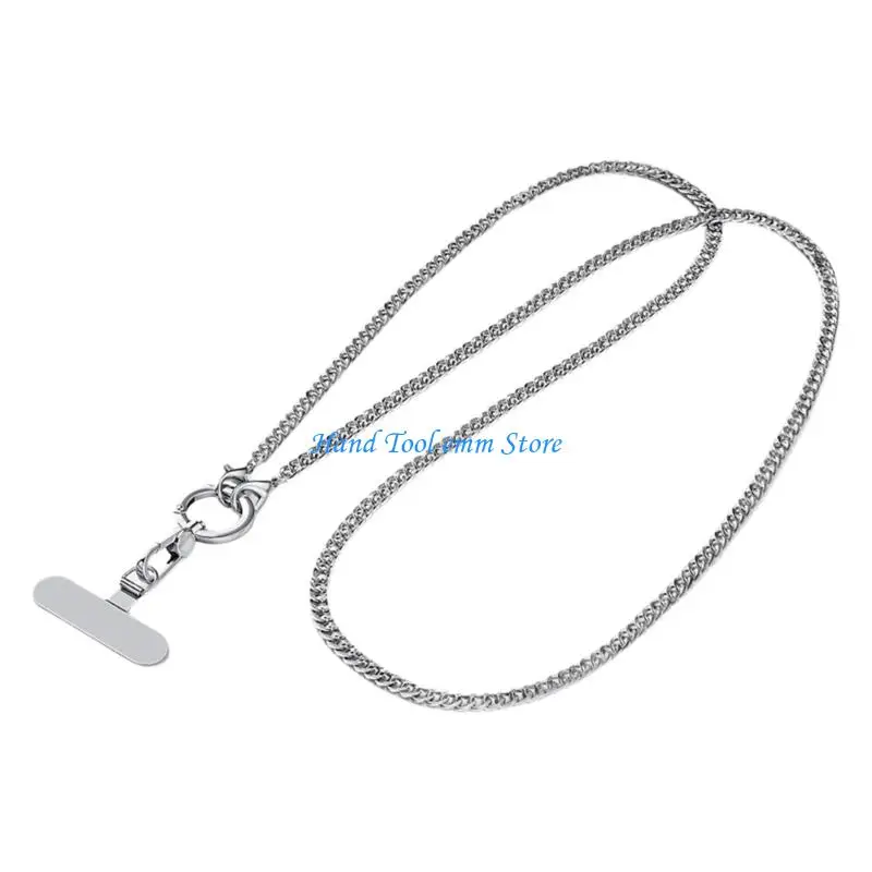 H37F Practical Rotating Phone Lanyard Phone Strap Crossbody Metal Chain  For Comfortable And Secure Device Holding