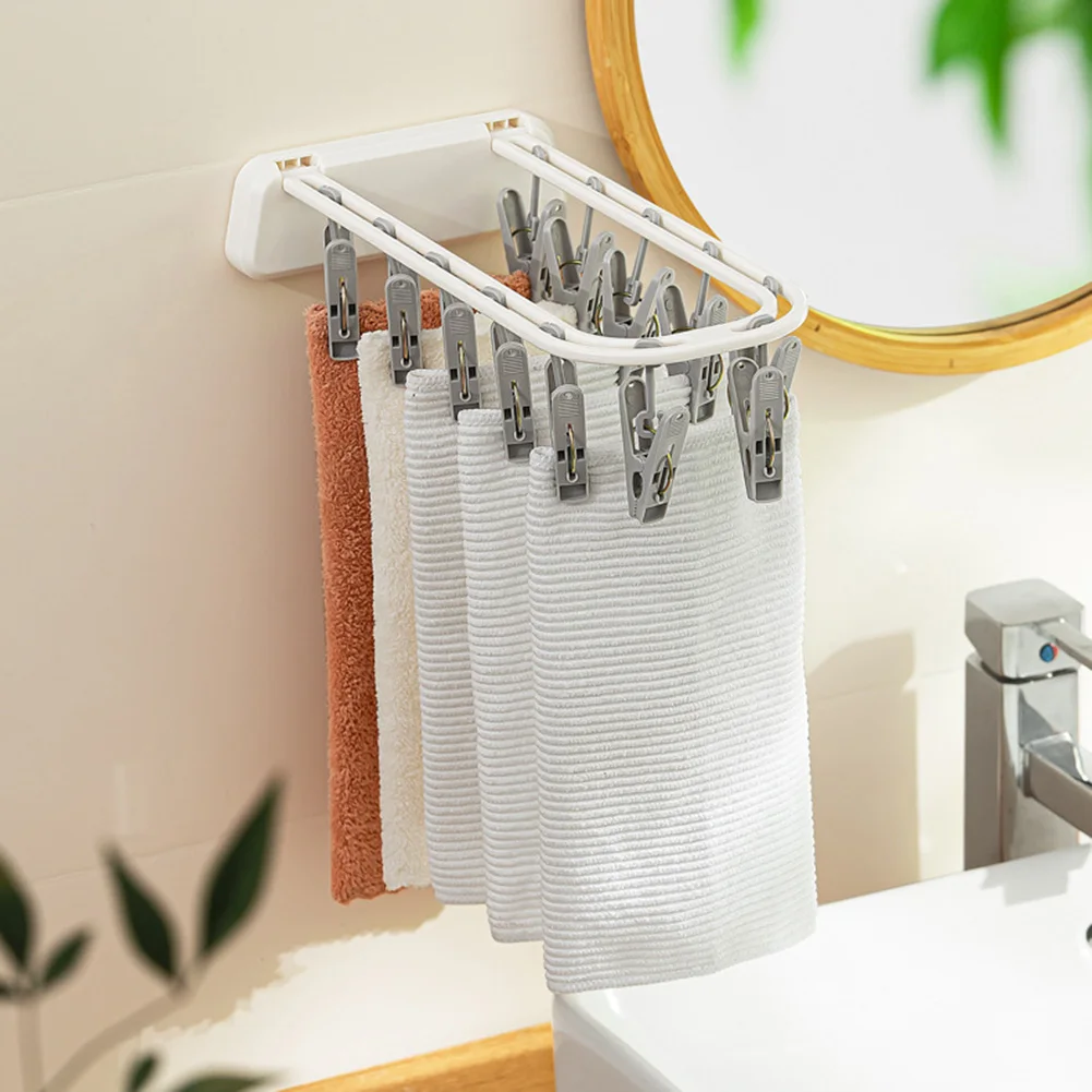 Foldable  Sock Drying Rack Multifunctional Underwear Hanger For Bathroom