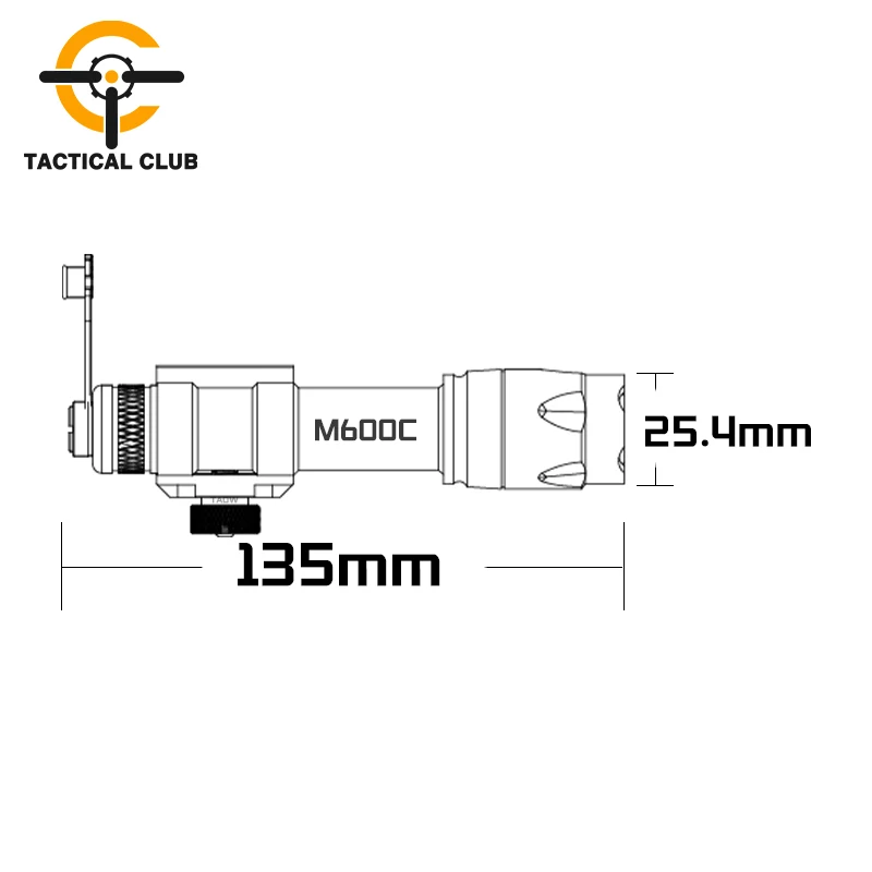 WADSN M600C M600 Tactical SF Airsoft Flashlight Scout Light Pistol Torch Fit 20mm Picatinny Rail AR15 Rifle Weapon Gun Light