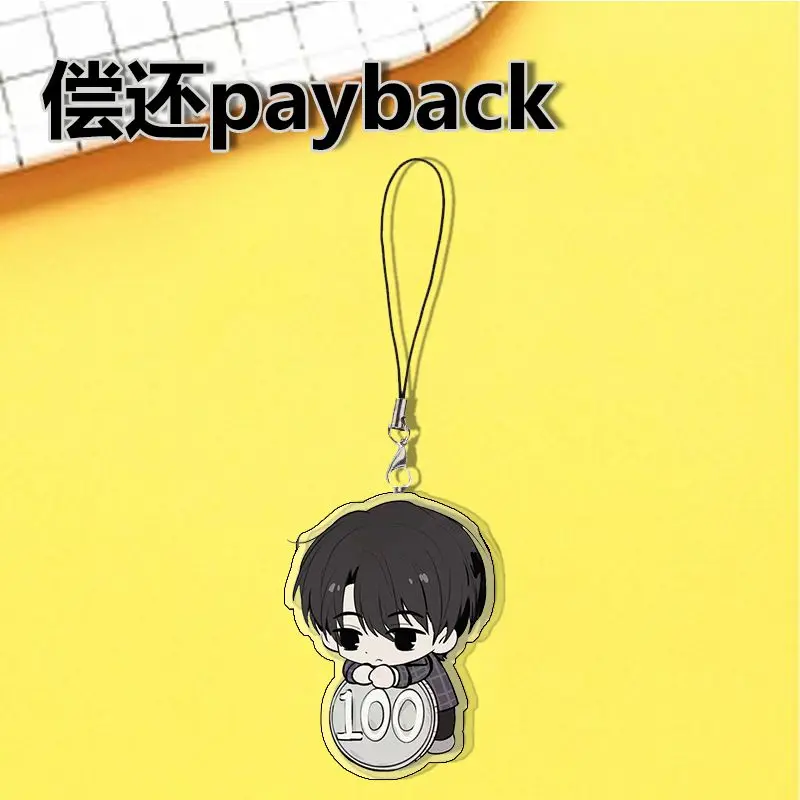 Korean BL Manwha Payback Mobile Phone Yoon Jay Kawaii Straps Lee Yoohan Acrylic Pendant Cute Hanging Rope Phone Case Decor Gift