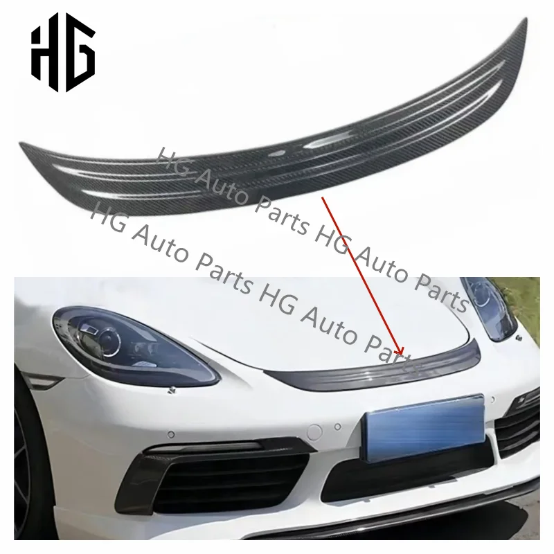 3K Real Carbon Fiber Front Bumper Engine Hood Air Intake Vents Cover For Porsche Boxster 718 Cayman Coupe Body Parts