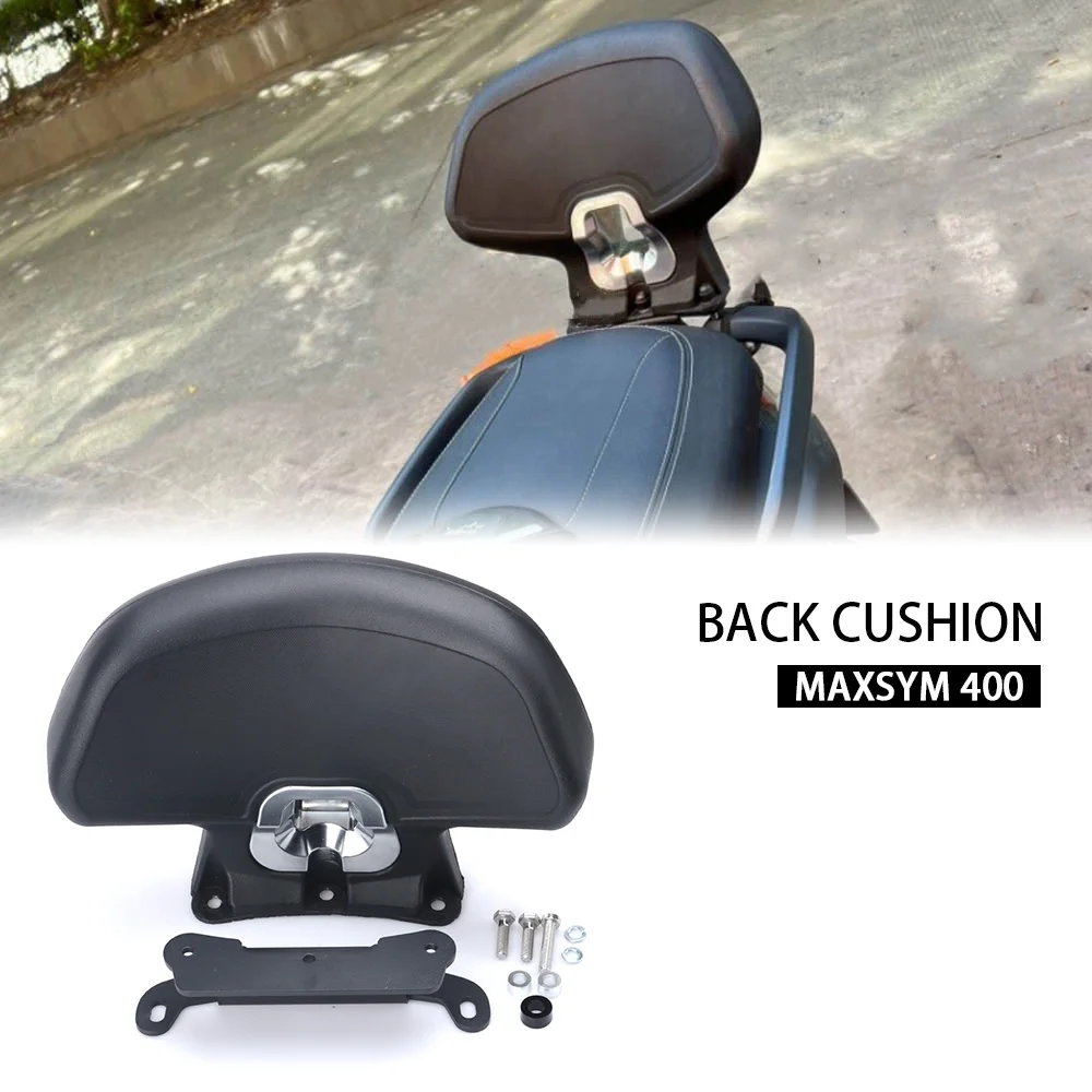 

Motorcycle Black Rear Passenger Seat Tailstock Backrest Back Rest Cushion Pad FOR SYM MAXSYM 400 MAXSYM400 UP-2022 2021 2020