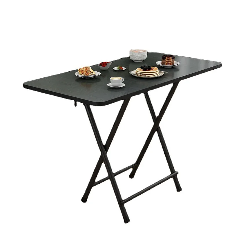 

Large Simple Folding Dining Table with Modern Style Square Shape for Home House Rental Student Dormitory Bedside Use
