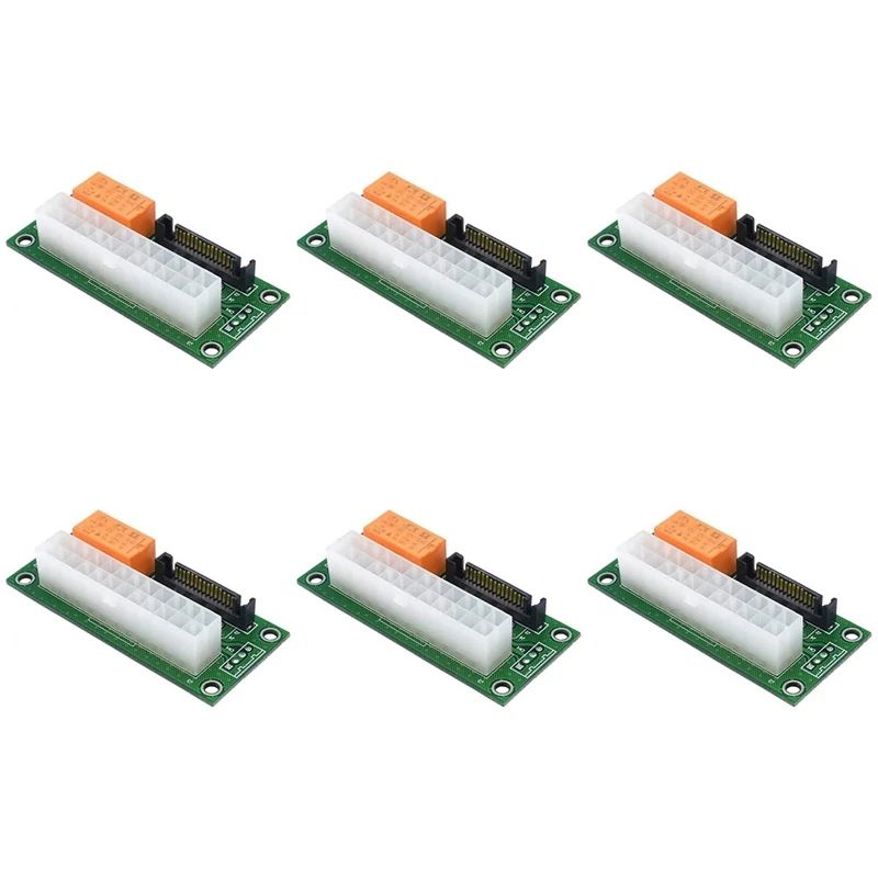 

6X плата питания, двойной блок питания, несколько адаптеров питания Add2psu с разъемом Sata ATX 24Pin на 4Pin для биткойн-майнера