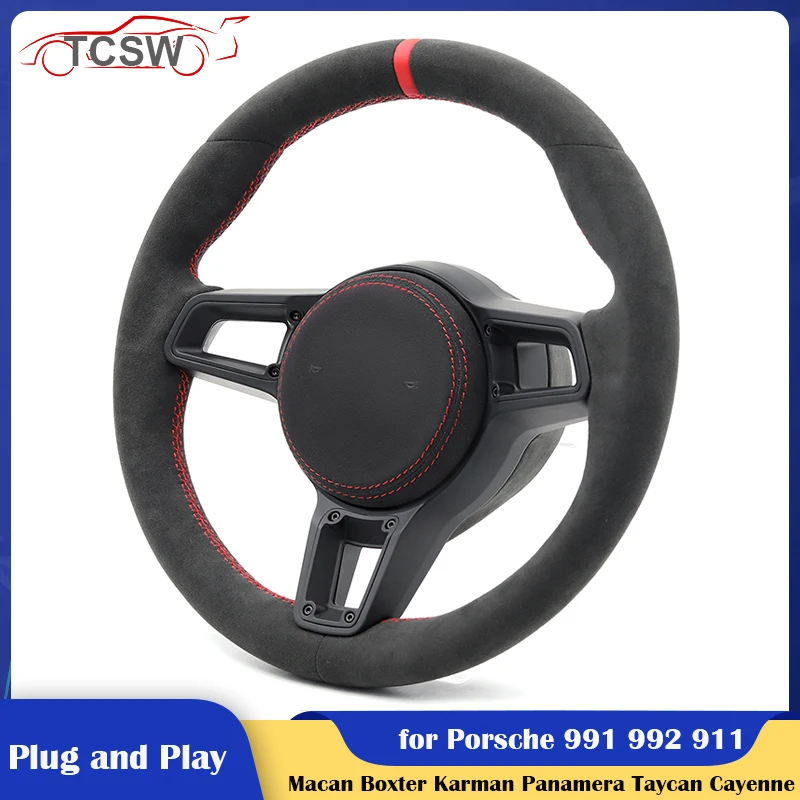 

Car Steering Wheel Manual Gear Change Style for Porsche Macan Panamera Taycan Cayenne Cayman 718 991 992 911 Boxter Karman
