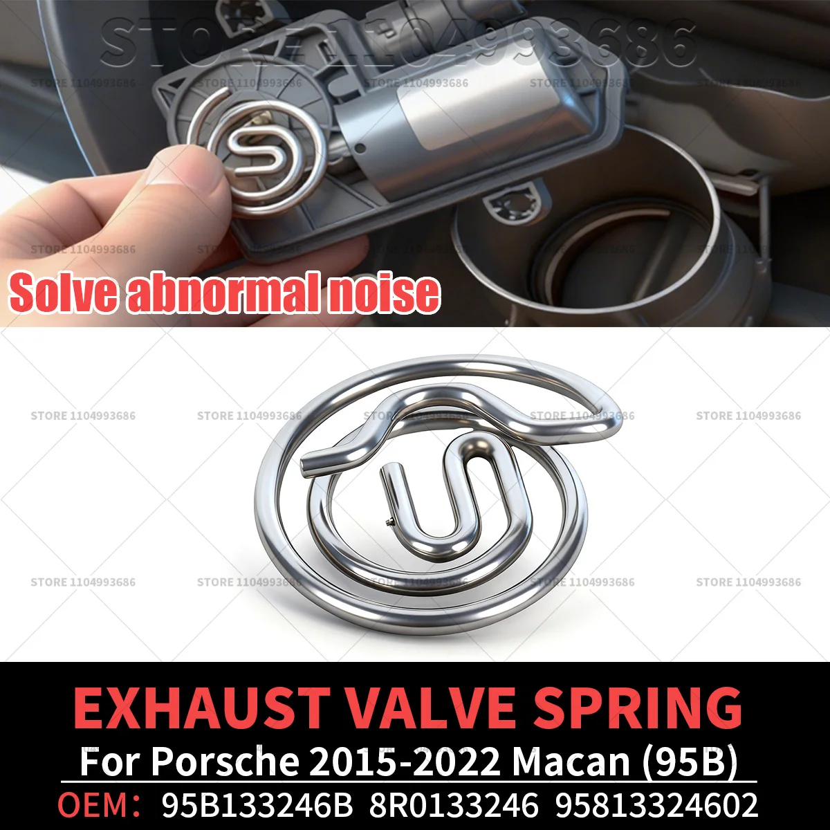 For 2015 2016 2017 2018 2019 2020 2021 2022 Porsche Macan（95B） Servomotor Electronic Exhaust Actuator Control Valve Spring
