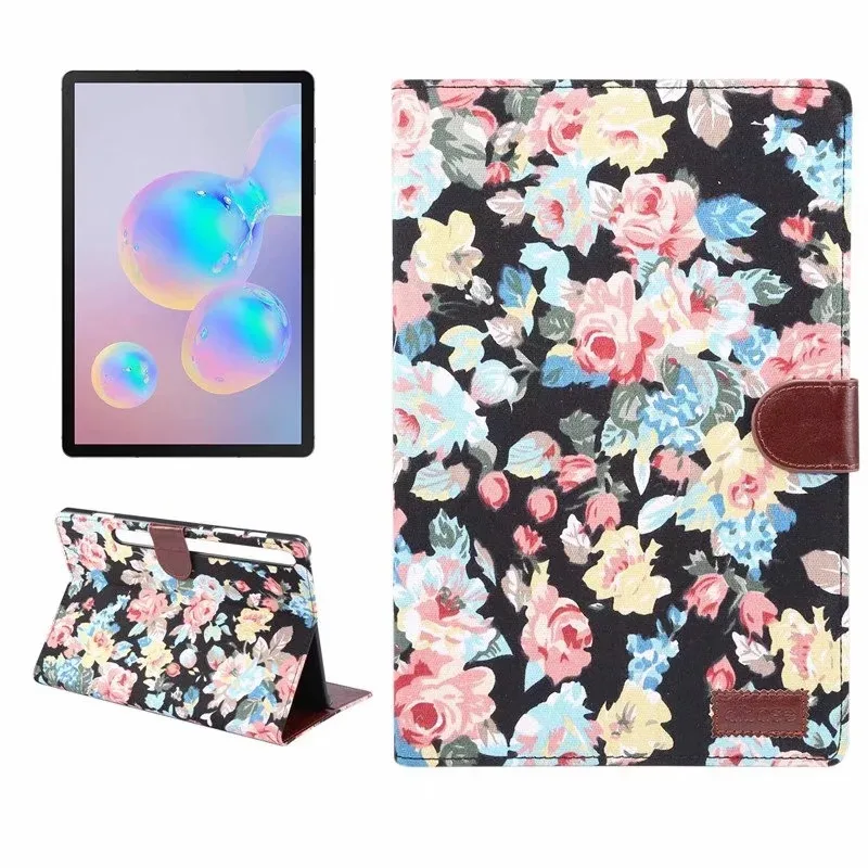 

Case For Samsung Galaxy Tab S6 SM-T860 SM-T865 Tablet Fashion Painted Flower Cover Fundas For Tab S6 Case