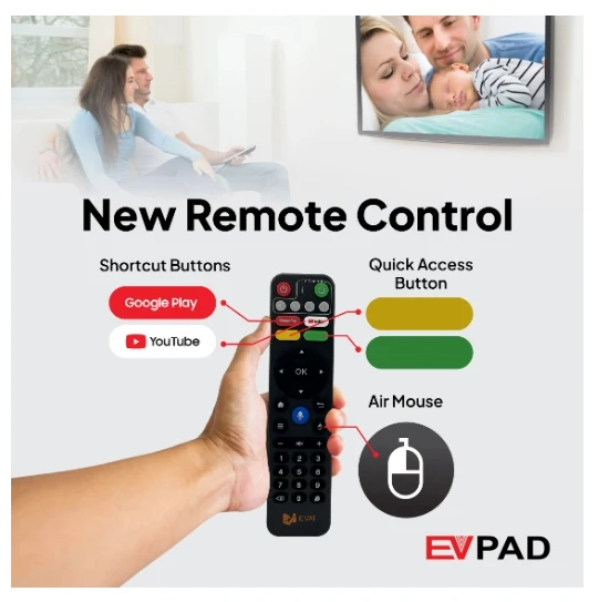 [أصلي] أحدث صندوق التلفزيون الذكي Evpad 11S لعام 2025 Android12 8K UHD 2GB 32GB 1000M ethernet Global الأكثر مبيعًا PK Ubox Svicloud box