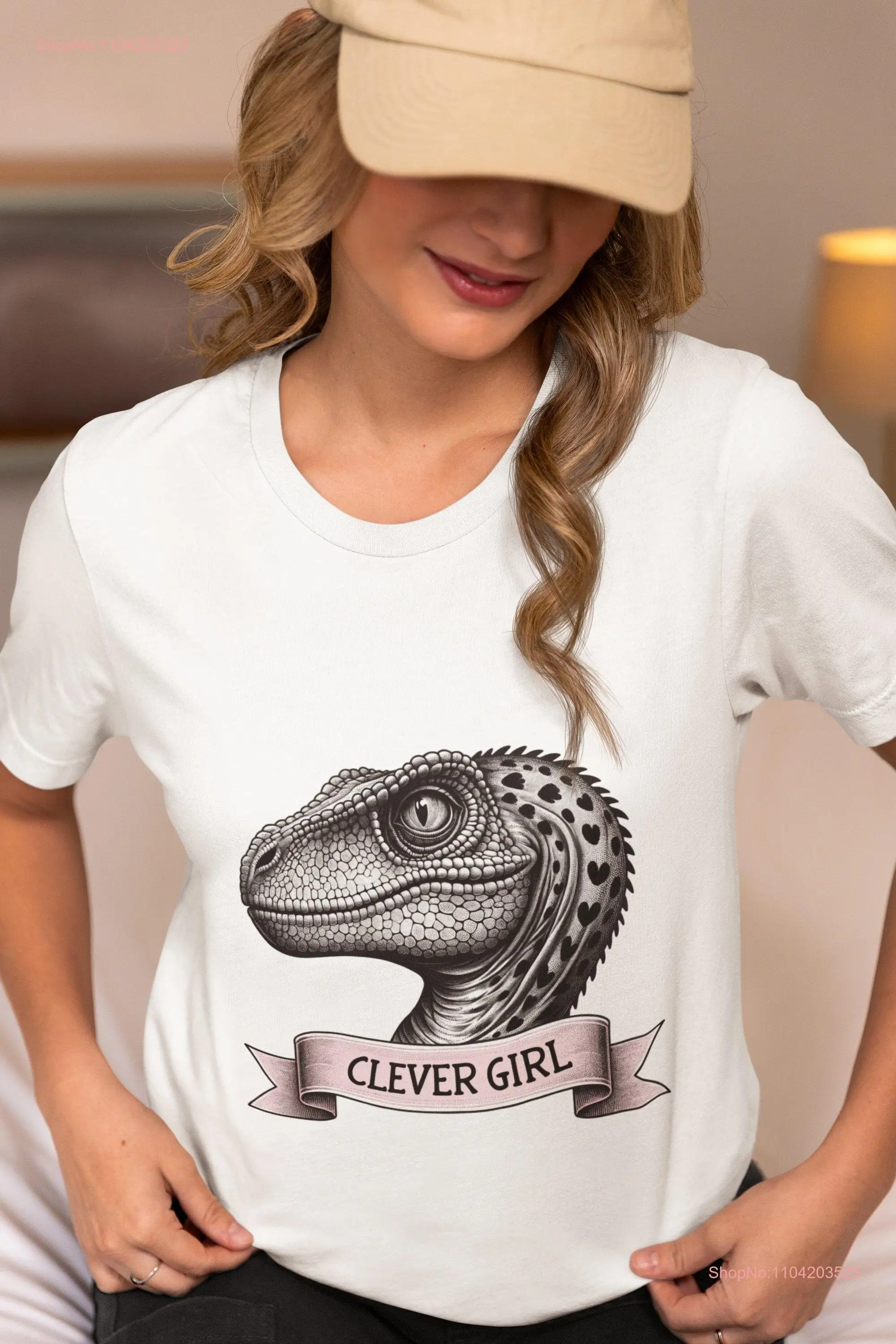 Clever Girl Velociraptor T Shirt Dinosaur Lover Cool Vintage Inspired Dino Trendy Paleontology Top Idea