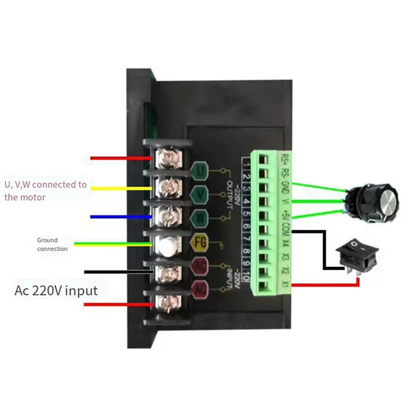 

TFORU-750W Frequency Converter Inverter, For Three-Phase Motors Single-Phase AC220V Simple Small 3-Phase In