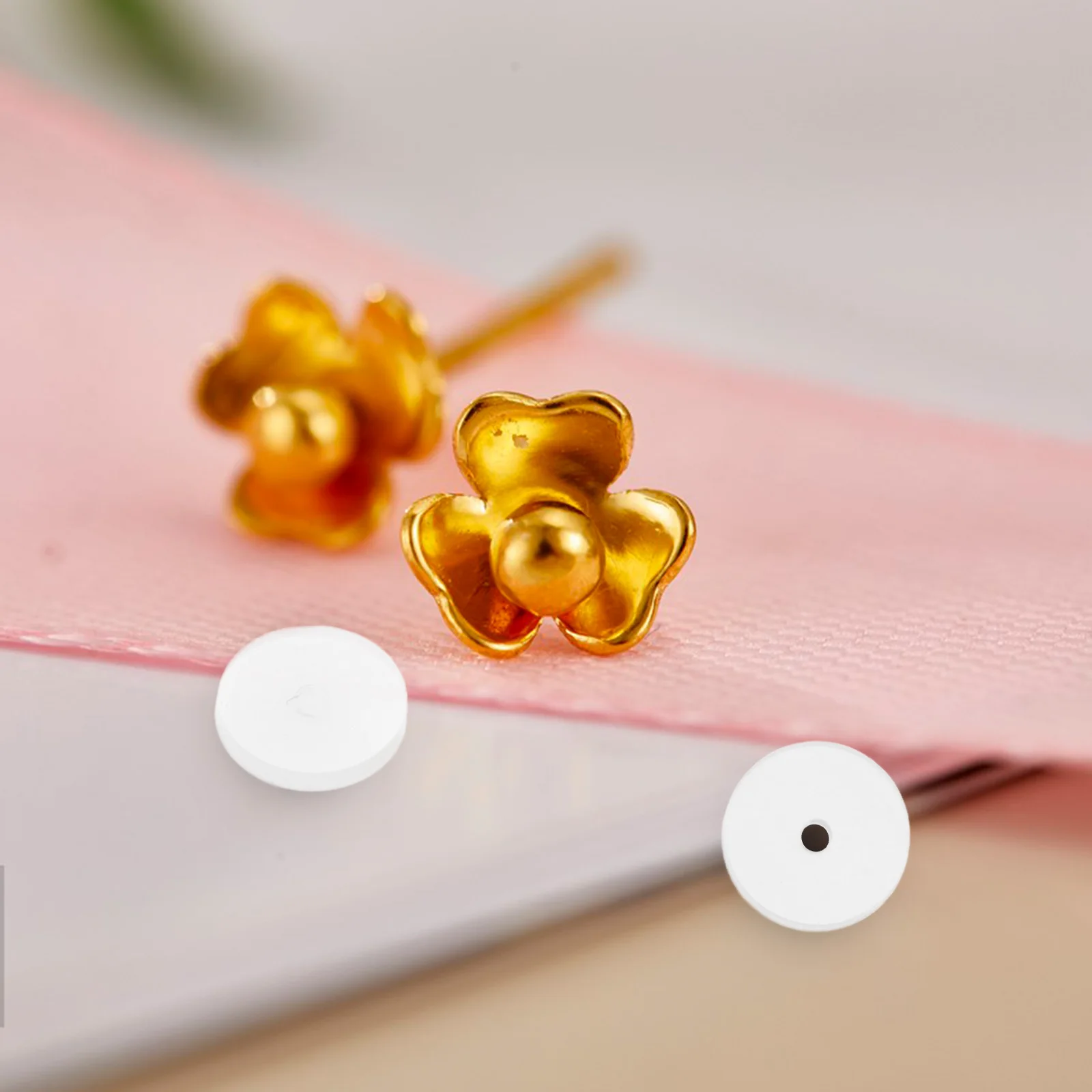 

50pcs Anti-Hyperplasia Earring Pads Silicone Protective Discs Stabilize Comfortable Replacement For Lost Earring