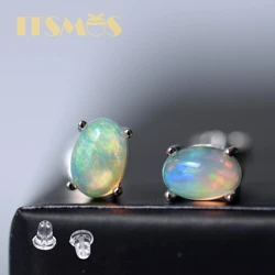 ITSMOS-pendientes de ópalo de piedra Natural para mujer, aretes de plata s925, aretes de elfo de la suerte, joyería colorida para amantes, regalo de alta calidad