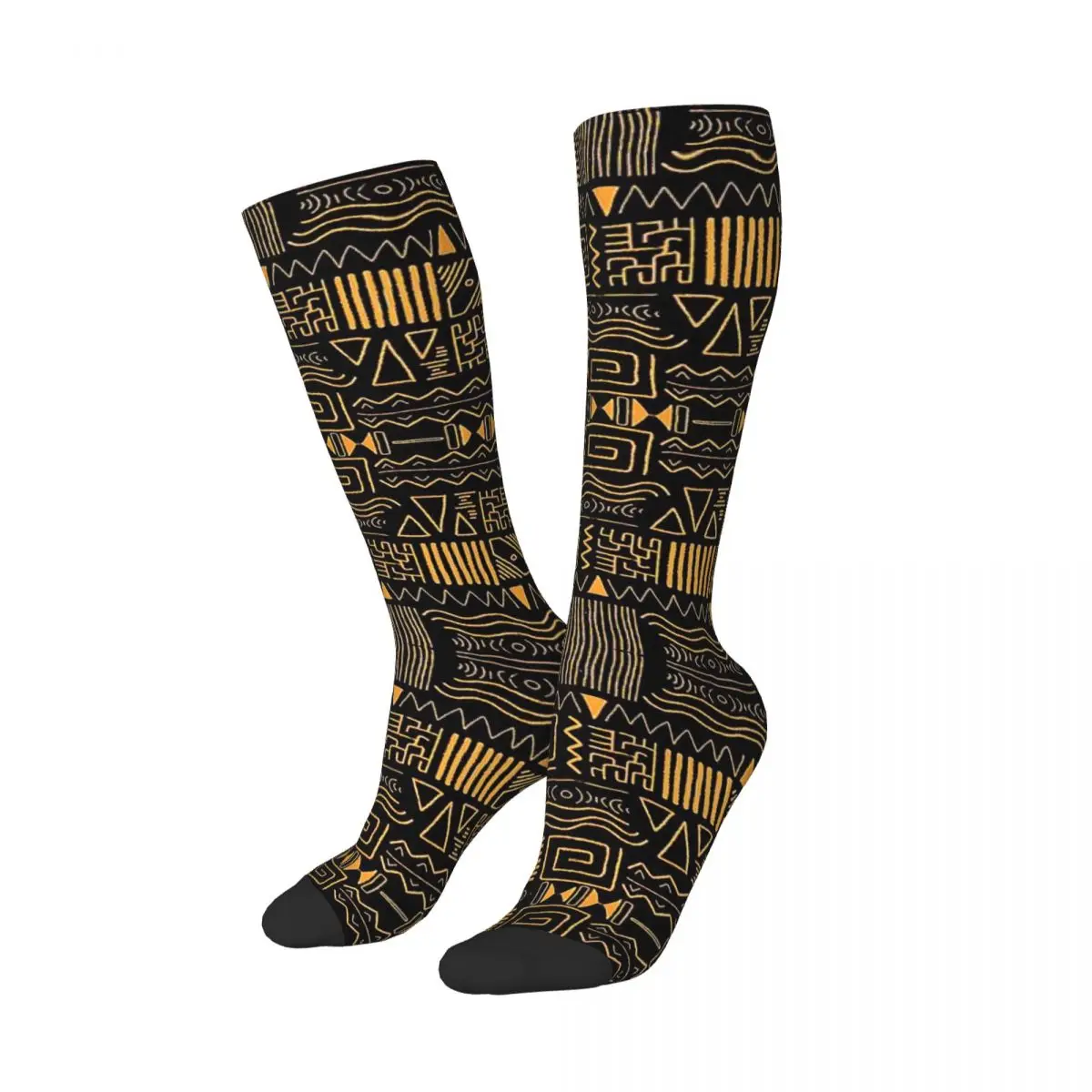 

African Bogolan Mudcloth Socks Harajuku Sweat Absorbing Stockings All Season Long Socks Accessories for Unisex Birthday Present