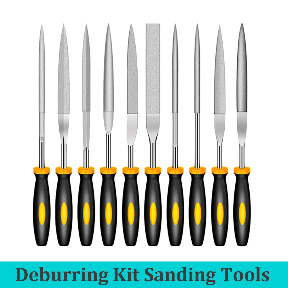 10pcs 3D Model File Cutter Scraper Engraving File Needle Deburring Kit Sanding Tools DIY 3D Printer Parts Grinding Trimming Tool