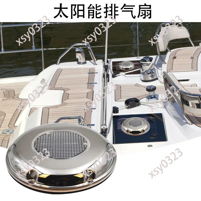 

Solar Powered Exhaust Fan Stainless Steel Vent Fan For RV Yacht Bathroom Ventilation