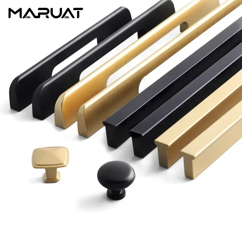 500mm Long Invisible Kitchen Cabinet Handles Modern Aluminum Alloy Wardrobes Door Pull Matte Black Drawer Knob Furniture Handles