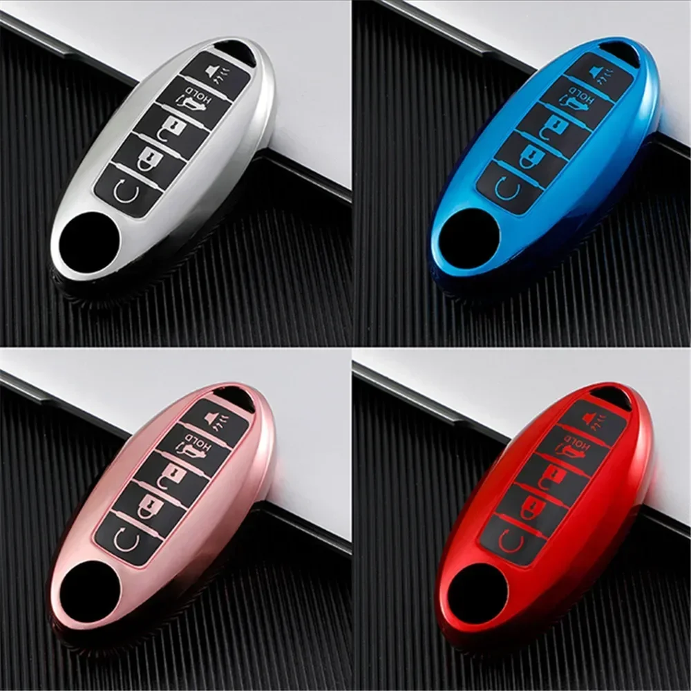 Car 4/5 Button Key Cover Case Shell for Nissan Qashqai X-Trail T31 T32 Juke J10 J11 Kicks Tiida Pathfinder Note for Infiniti