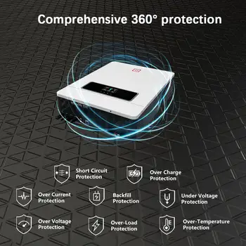 Y&H 10KW hybridní solární invertor 48V 230V 10,2KW On/Off síťový čistě sinusový invertor 2xMPPT 160A solární nabíječka baterií BMS WiFi 10 nejlepší prodej Solární invertor 10kW - №3