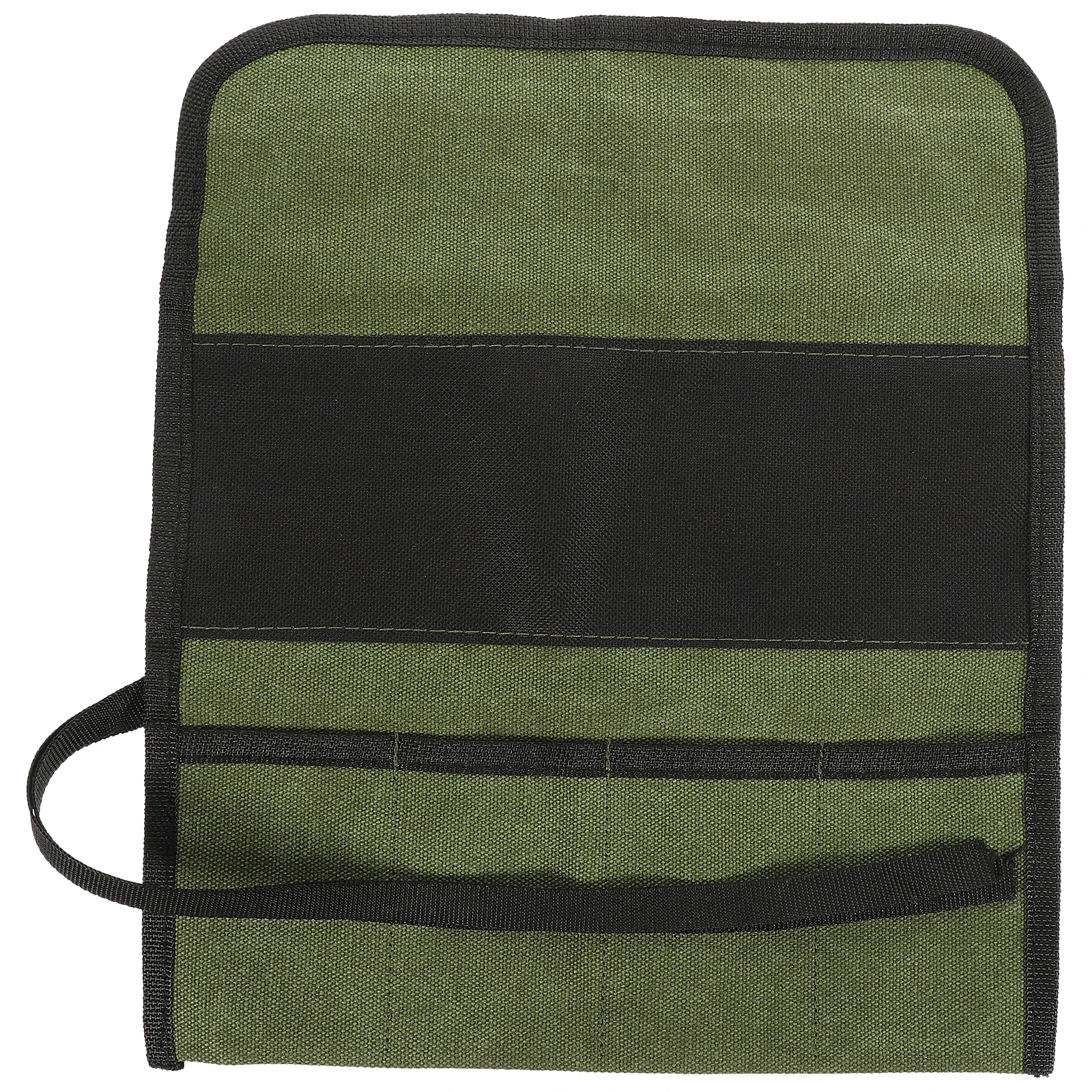 

Canvas Tool Roll Organizer Pouch Woodworking Storage Bag Durable Thickened Multi-Grid Design Tool Roll Multi-Purpose Storage Bag