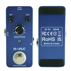 M-VAVE DIG PITCH Guitar Effect Pedal with 9 Pitch Shift Types True Bypass Zinc Alloy Shell Pedal Guitar Parts & Accessories