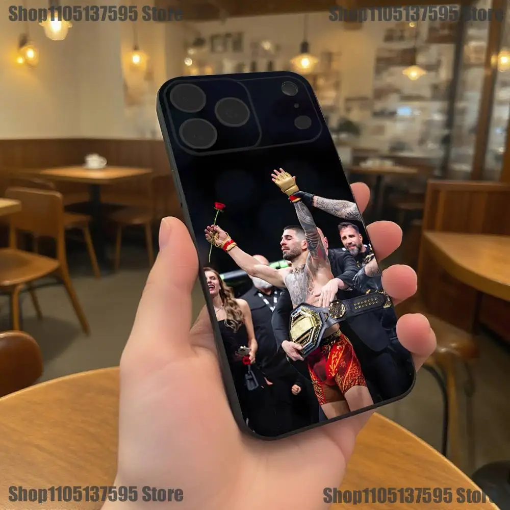 아이-일리아 파이팅 티-토프리아 폰 케이스 아이폰 17,16,15,14,13,12,11,프로,엑스에스,맥스,엑스알,플러스,이,세4,미니 블랙 소프트 커버