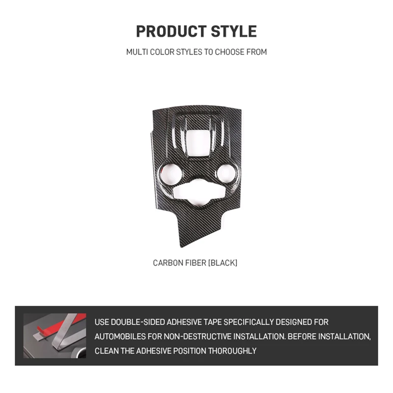 For Alfa Romeo Giulia 2017-2019 Real Carbon Fiber Car Center Console Gear Shift Panel Frame Cover Trim Car Interior Accessories