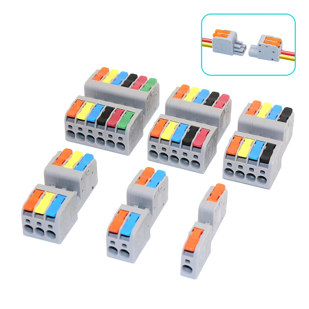 5/10pcs Kabelst ecker Universal Compact Splitter Lampe Verkabelung Kabelst ecker Docking Plug-In Schnell leiter Klemmen block