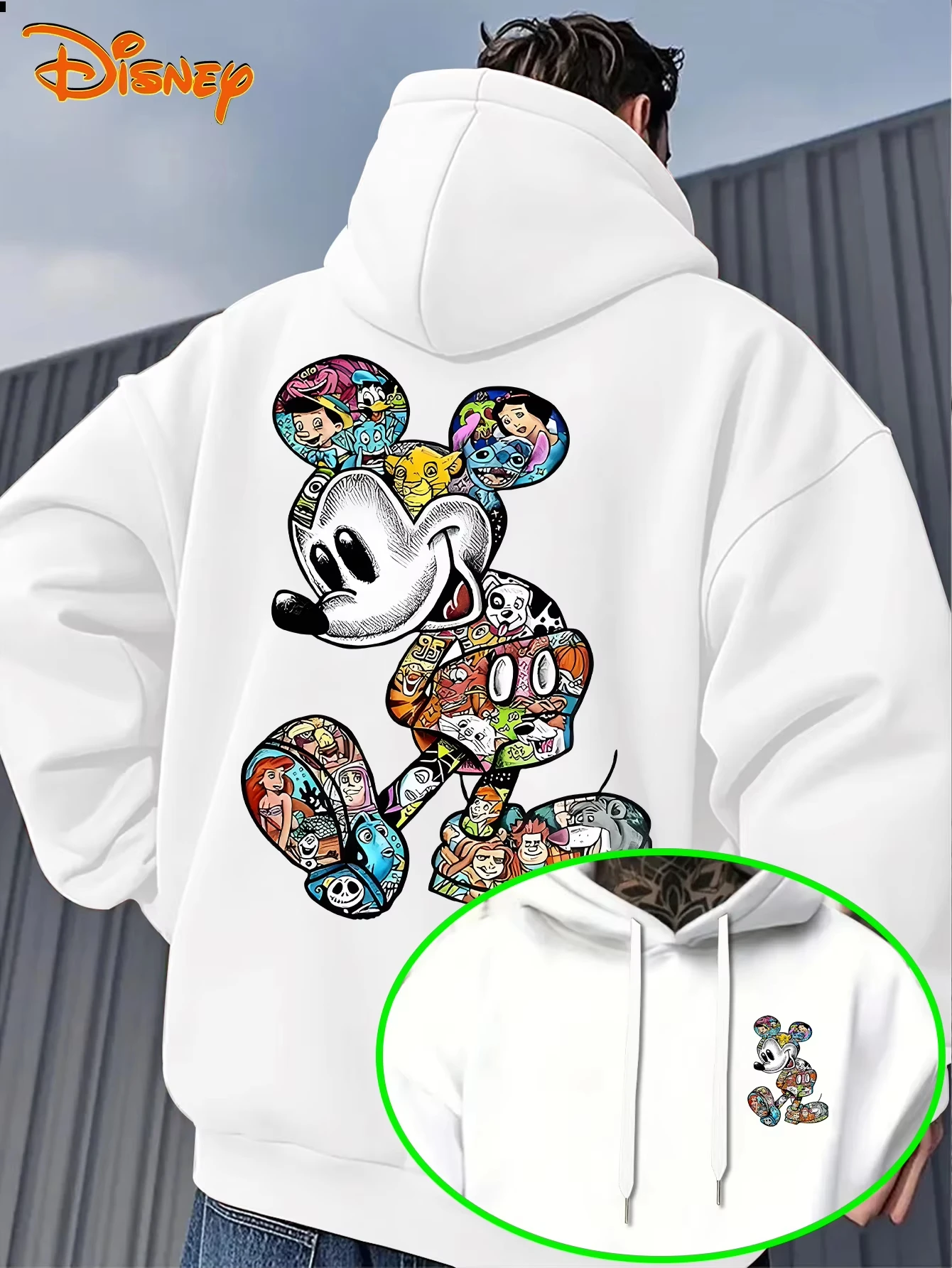 

Мужская толстовка с капюшоном Disney Mickey Mouse, осенне-зимняя повседневная толстовка унисекс, спортивный костюм, одежда, толстовка с капюшоном, уличная одежда большого размера