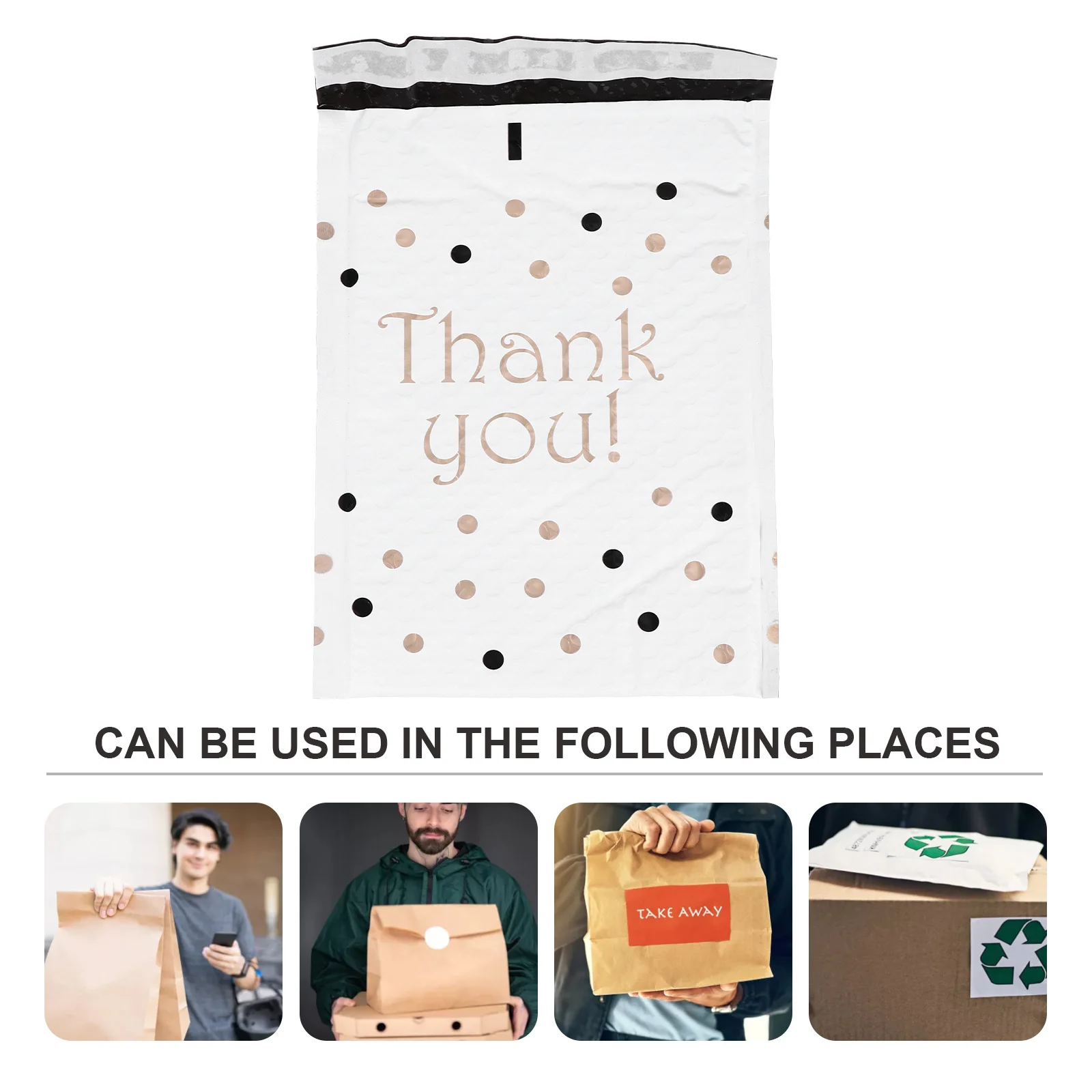 

25Pcs Bubble Mailers Padded Envelopes Waterproof Strong Adhesive Express Shipping Protective Bubble Package Bags for Mailing