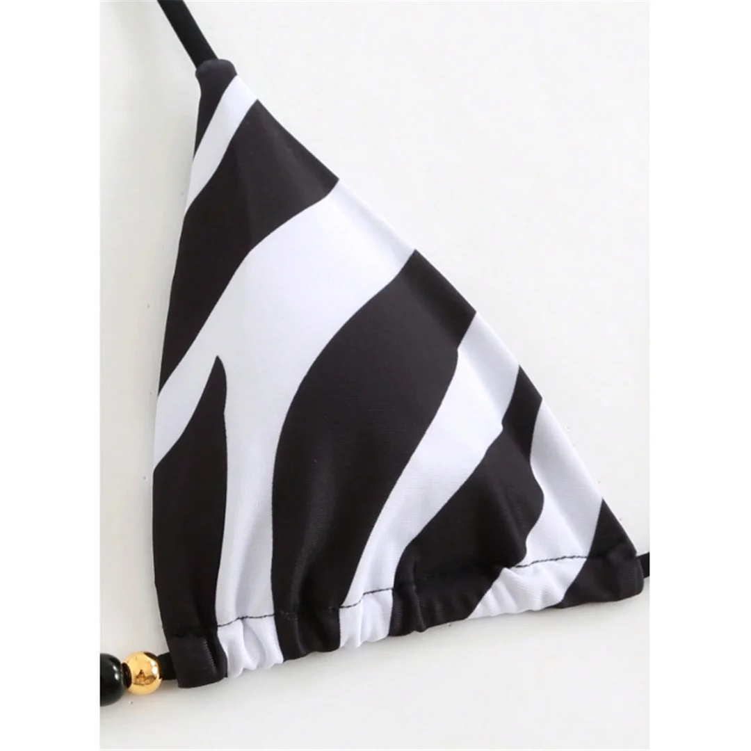 S - XL 3-teiliges Set mit Rock, Zebra-Halter-Bikini, Damen-Badebekleidung, dreiteiliger Bikini, Badeanzug, Badebekleidung, Schwimmbekleidung V6768 – Detail 16