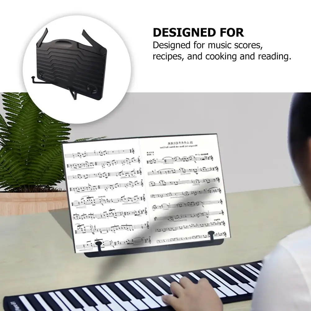 Music Stand Bookshelf Foldable Score Holder Desktop Reading Abs Portable Tables Folding