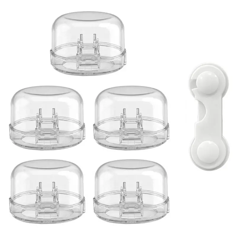 

AB46-Stove Knob Safety Covers, Heat-Resistant, Universal Gas Knob Locks For Kitchen Stove & Oven, Oven Door Lock