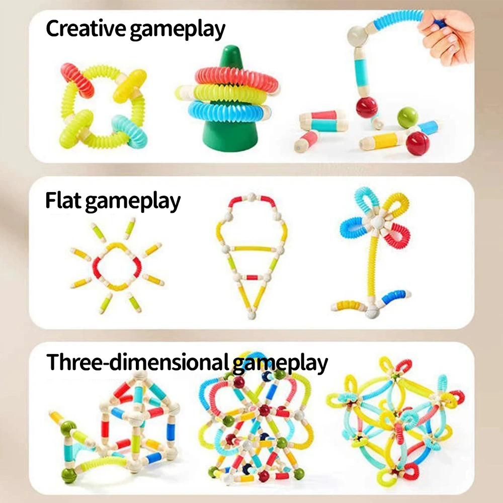 1 ensemble de blocs de construction magnétiques, assemblage de tiges magnétiques avec extensible, cadeau d'anniversaire et de noël parfait pour les enfants