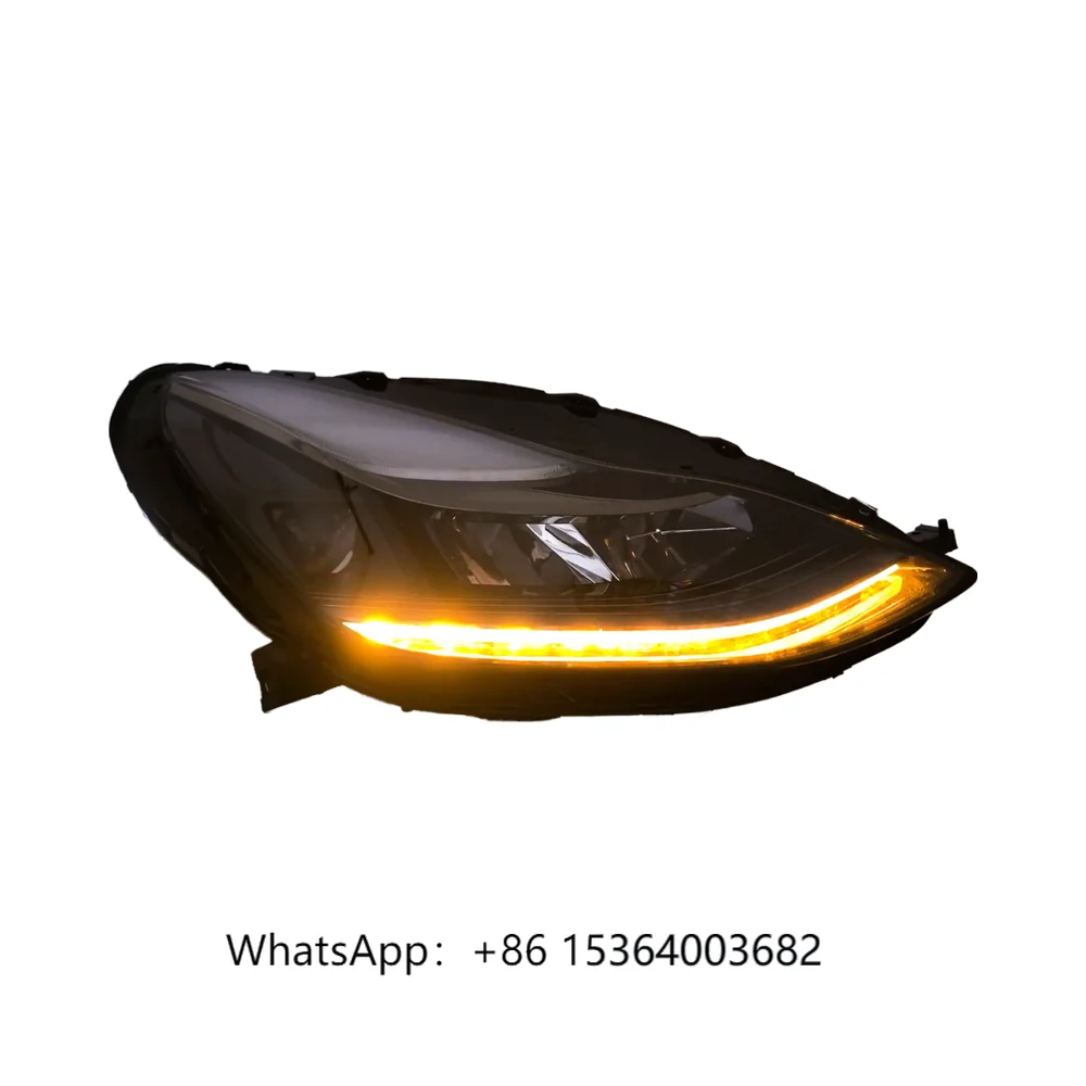 

TJXL-VLAND High Quality LED Car Headlight for Tesla Model 3 2017-Up 12V White Light at 6000K Blue DRL New Condition