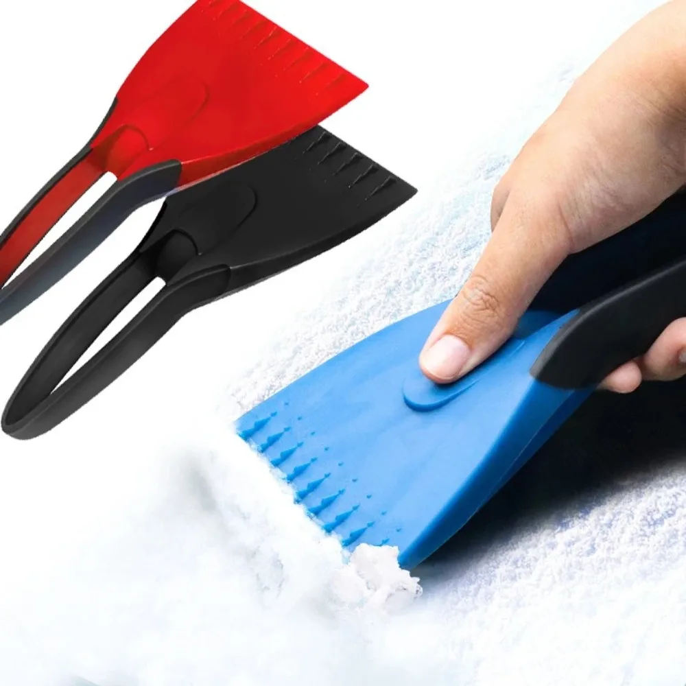 High Quality Silicone Car Ice Scrapers Soft Handle Durable Winter Snow Cleaning Squeegee Tools Multifunctional Snow Shovel