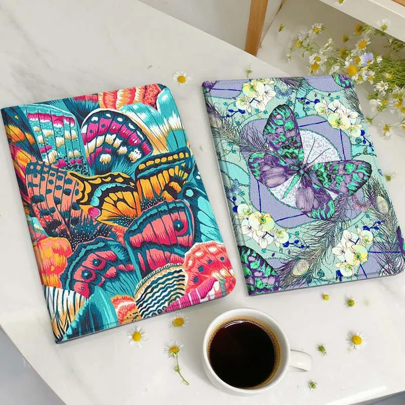 

Colorful Butterfly Pattern Cartoon Tablet Case For Huawei Honor MatePad MediaPad Air 5 6 7 11 V6 V7 V8 V9 X9 X8 T10 T10s C5e T5