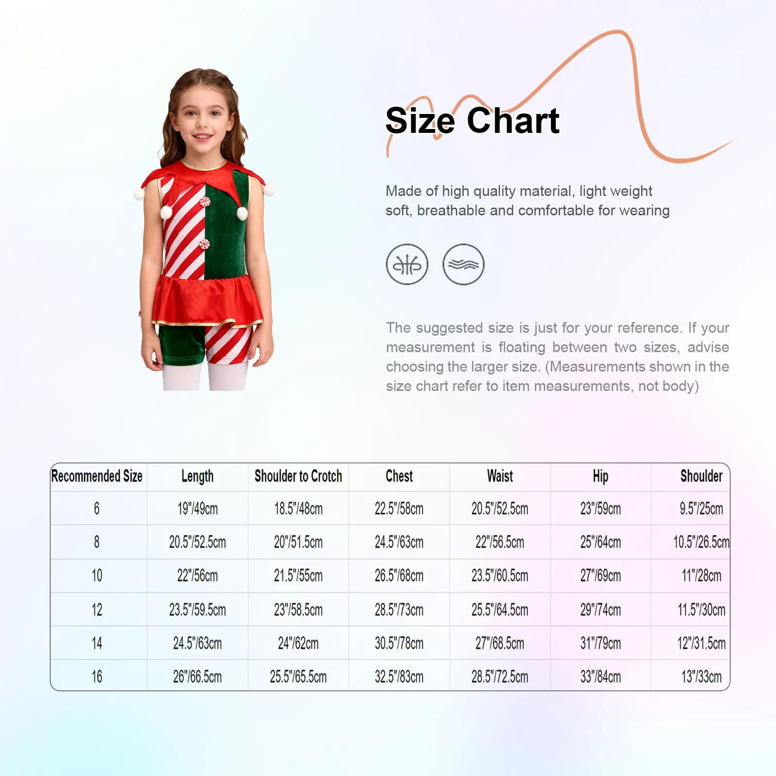 Disfraces de rayas de elfo de Navidad para niños y niñas, leotardo, ropa de actuación de JazzDance, mono superpuesto con volantes en la cintura con pompones sin mangas