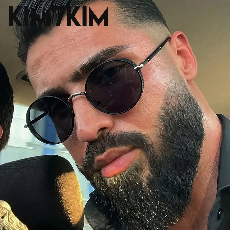 

Steampunk Round Sunglasses Men 2026 Luxury Designer Vintage Oval Metal Punk Sun Glasses for Male Retro Shades Driving Eyewear