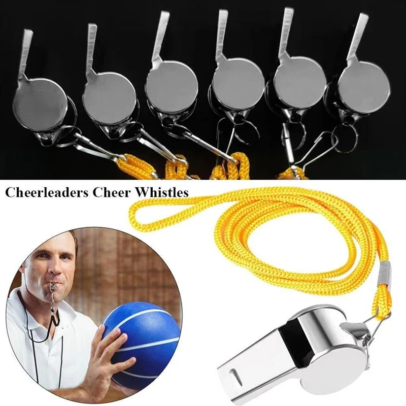 Referee Whistle Metal Whistle Stainless Steel Whistle Sports Whistle Sports Equipment With Hanging Rope