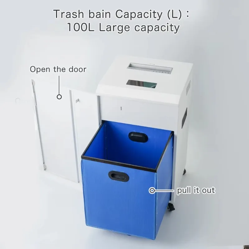 

100L Heavy-Duty Office Paper Shredder Machine Cross Cut 3x25mm 25 Sheets Capacity Automatic Oiling for Government Departments