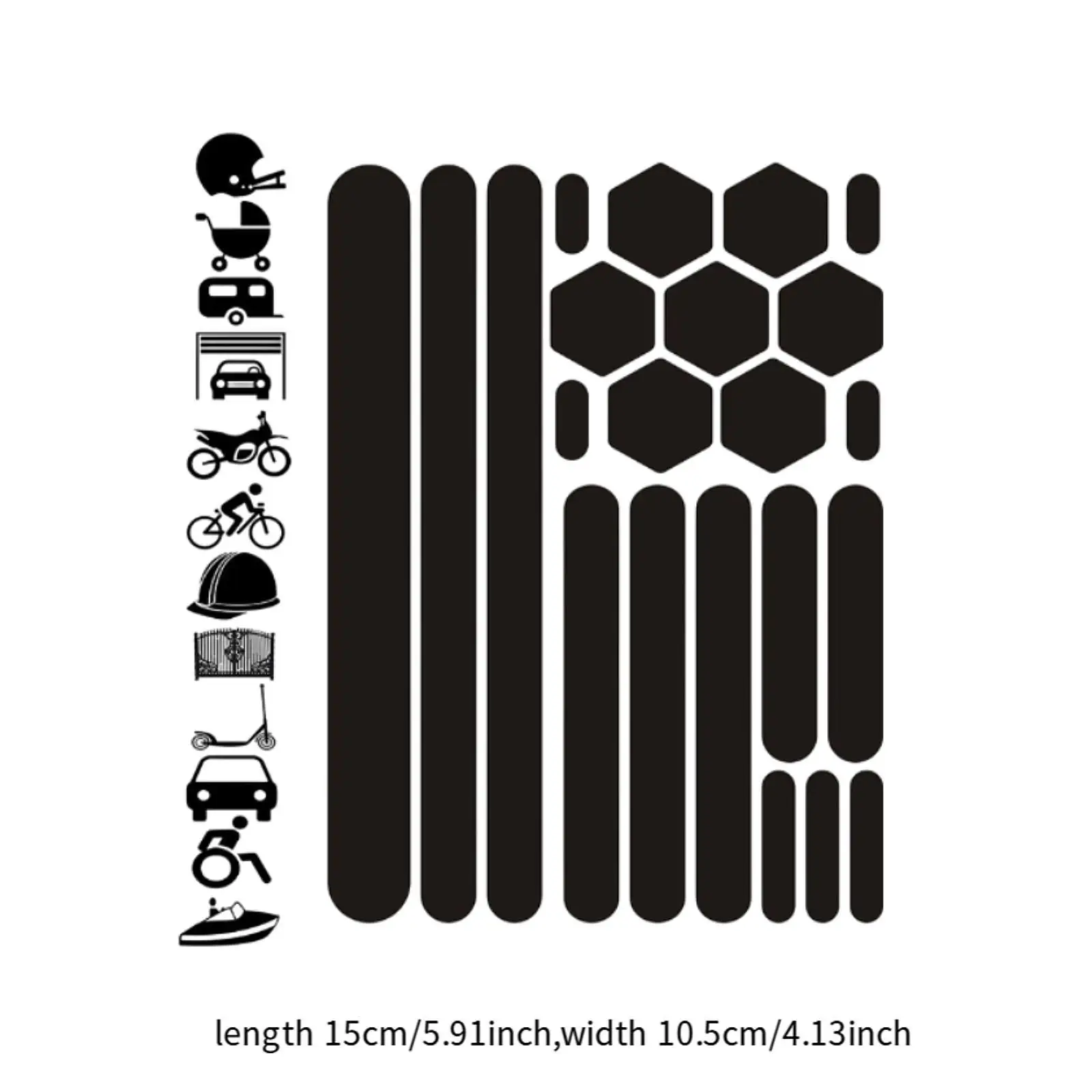 

Reflective Stickers Kit for Motorcycle Helmet Sticker for Bicycle Cycling at Night Bike Warning Reflective Sticker Decals Decor