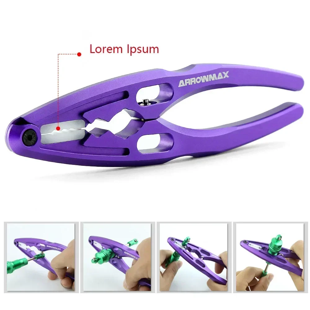 ARROWMAX AM-190031 6 en 1 abrazadera de Metal alicates amortiguadores Clip de cabeza de bola para 1/8 1/10 coche trepador de control remoto herramienta Universal