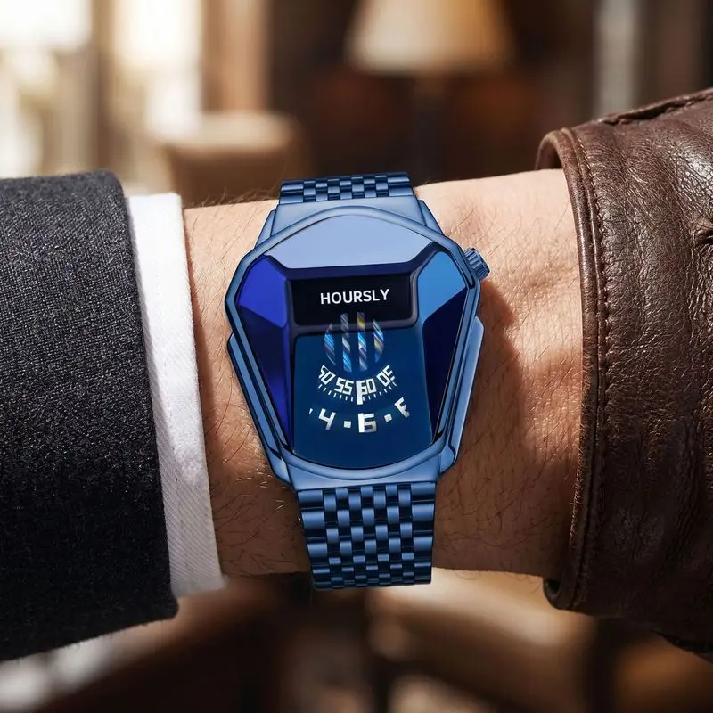 Men's Quartz Wristwatch Snake Head Pattern Fashion Luxury Male Business Watches Daily Wear Casual Timekeeping Wrist Watch