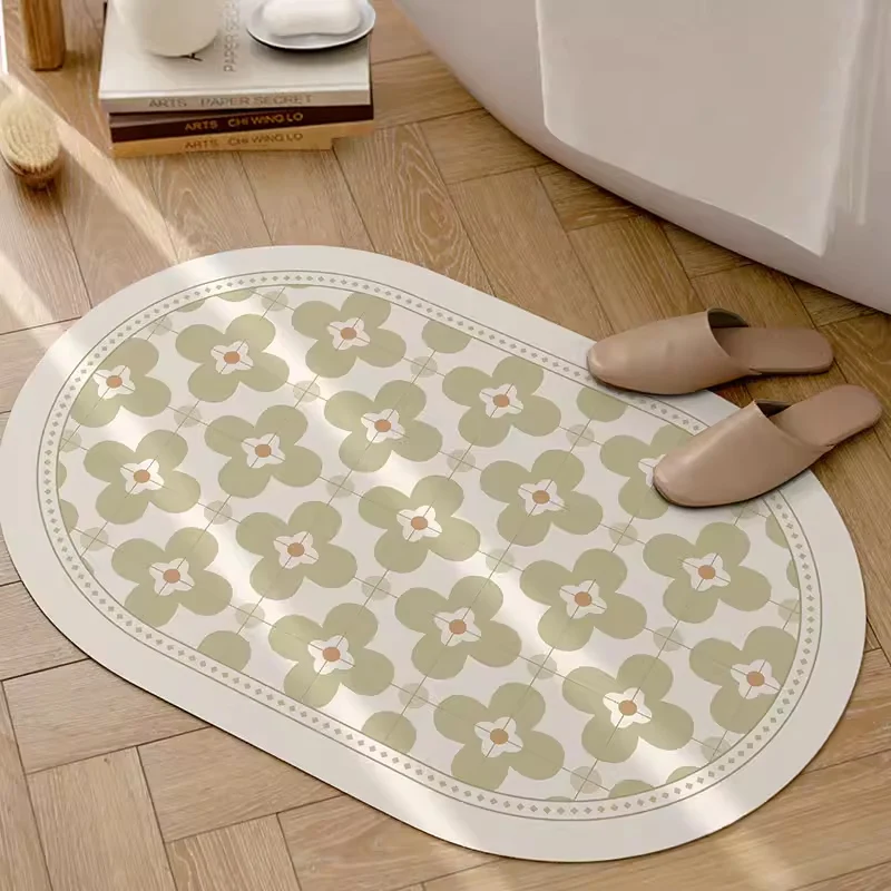 Bathroom Carpet Water-absorbing Quick-drying Floor Mat Non-slip Wash-free Rug Home Decoration Bath Diatom Mud Rugs  Alfombra